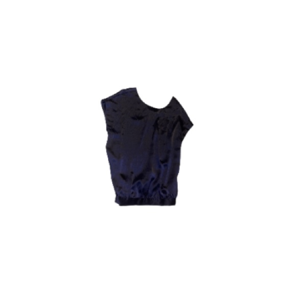 🆕 Club Monaco Blue Silk Short Sleeved Top - Women’s Size 0